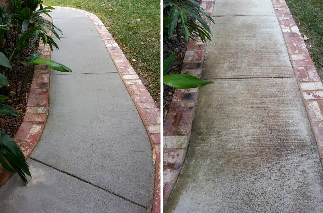before and after walkway
